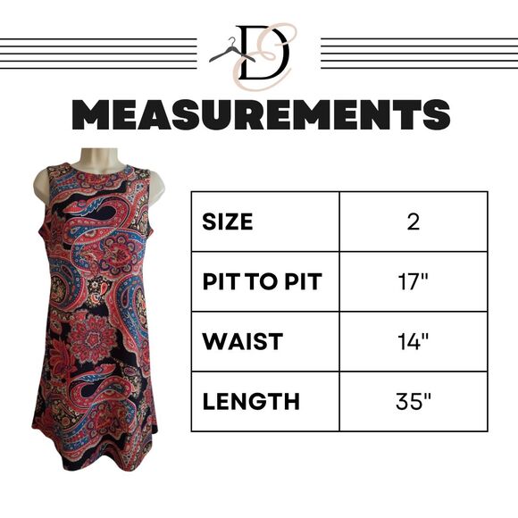 Tommy Hilfiger Black Paisley Stretch Sheath Midi Dress Sz 2 - Picture 5 of 9